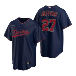Men's Ryan Jeffers Minnesota Twins Cool Base Jersey Navy