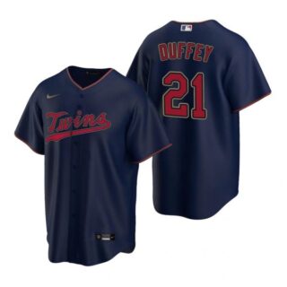 Men's Tyler Duffey Minnesota Twins Cool Base Jersey Navy