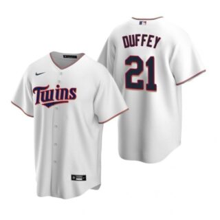 Men's Tyler Duffey Minnesota Twins Cool Base Jersey White
