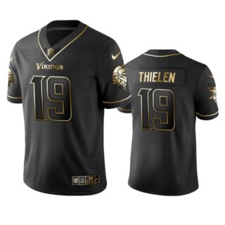 Men's Adam Thielen Minnesota Vikings Golden Limited Stitched Jersey Black