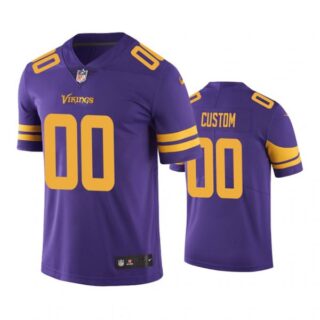 Men's Custom Minnesota Vikings Limited Stitched Jersey Purple