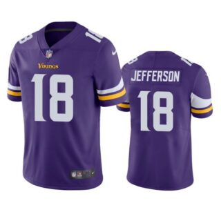 Men's Justin Jefferson Minnesota Vikings Vapor Limited Stitched Jersey Purple