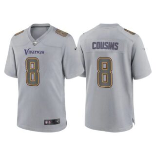 Women's Minnesota Vikings Kirk Cousins Gray Atmosphere Fashion Stitched Jersey