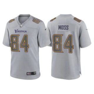 Women's Minnesota Vikings Randy Moss Gray Atmosphere Fashion Stitched Jersey