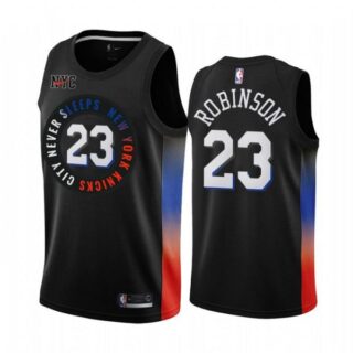 Men's Mitchell Robinson New York Knicks Basketball Jersey Black