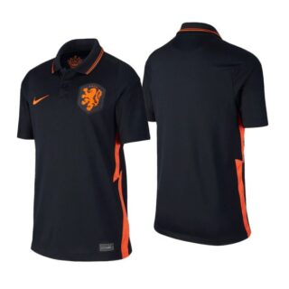 Men's Blank Netherlands National Black Away Jersey