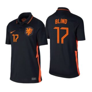 Men's Daley Blind Netherlands National Black Away Jersey