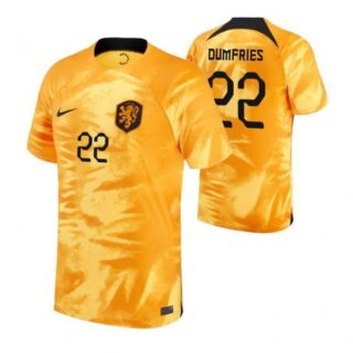 Youth Denzel Dumfries Netherlands National Team Orange Home 2022-23 Jersey