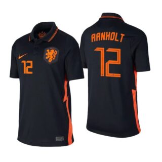 Men's Patrick Van Aanholt Netherlands National Black Away Jersey