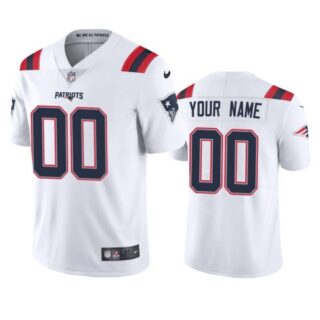 Men's Custom New England Patriots Vapor Limited Stitched Jersey White