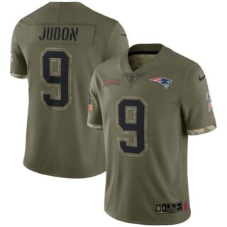 Youth Matthew Judon New England Patriots Olive 2022 Salute To Service Jersey Stitched