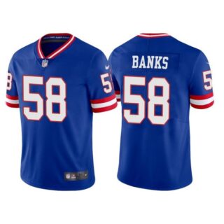 Women's New York Giants Carl Banks Royal Classic Vapor Limited Stitched Jersey