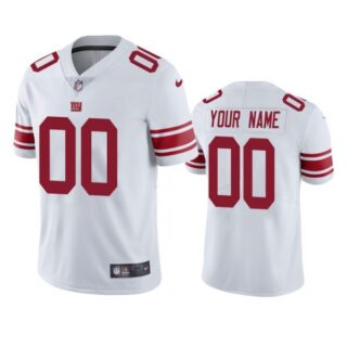 Men's Custom New York Giants Limited Stitched Jersey White