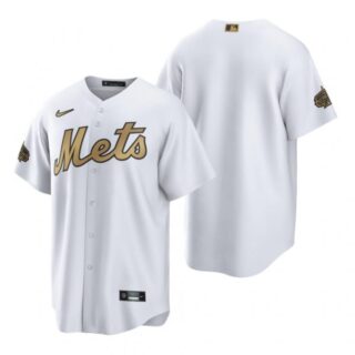 Men's Cool Base New York Mets 2022 MLB All-Star Game White Stitched Jersey