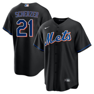Men's Max Scherzer New York Mets Cool Base Jersey - Black