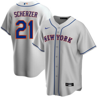Men's Max Scherzer New York Mets Cool Base Jersey - Gray