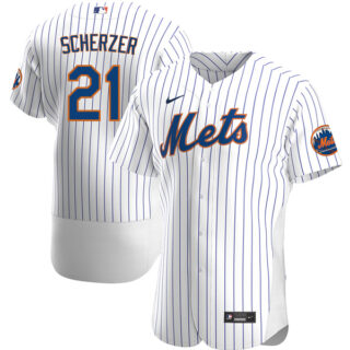 Men's Max Scherzer New York Mets Flex Base Jersey - White