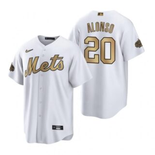 Men's Cool Base Pete Alonso New York Mets 2022 MLB All-Star Game White Stitched Jersey
