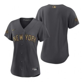 Women's New York Yankees 2022 MLB All-Star Game Charcoal Black Stitched Jersey