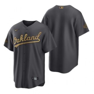 Men's Cool Base Oakland Athletics 2022 MLB All-Star Game Charcoal Black Stitched Jersey