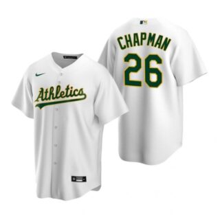 Men's #26 Matt Chapman Oakland Athletics Cool Base Jersey White