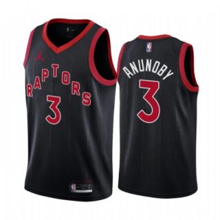 Men's OG Anunoby Toronto Raptors Basketball Jersey Black
