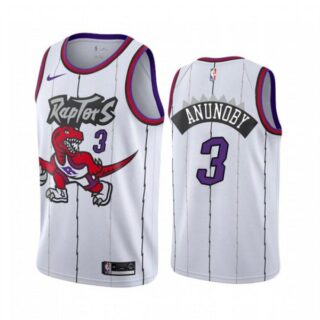 Men's OG Anunoby Toronto Raptors Basketball Jersey White Classic