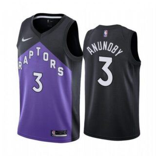 Men's OG Anunoby Toronto Raptors Basketball Jersey Purple