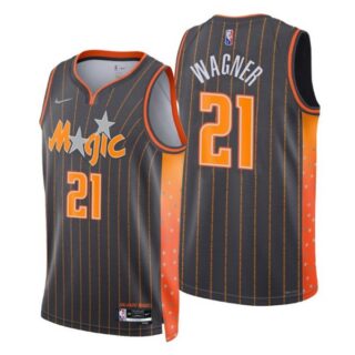 Men's Moritz Wagner Orlando Magic City Anthracite 75th Anniversary Diamond Jersey Stitched