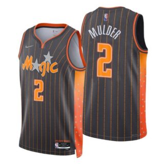 Men's Mychal Mulder Orlando Magic City Anthracite 75th Anniversary Diamond Jersey Stitched