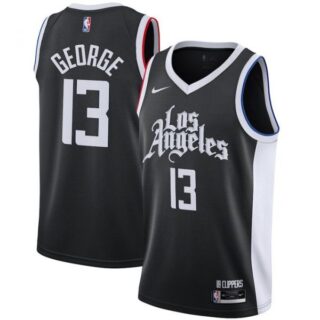 Men's Paul George Los Angeles Clippers Basketball Jersey Black