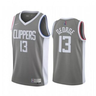 Men's Paul George Los Angeles Clippers Basketball Jersey Gray