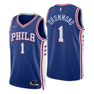 Men's Andre Drummond Philadelphia 76ers 75th Anniversary Diamond Jersey