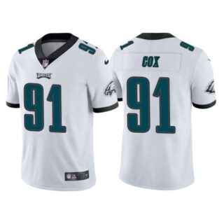 Men's Philadelphia Eagles Fletcher Cox White Vapor Limited Stitched Jersey