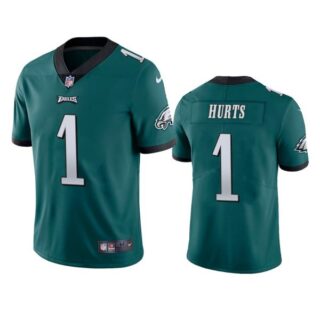 Men's Jalen Hurts Philadelphia Eagles Vapor Limited Jersey Stitched Midnight Green