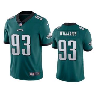 Men's Milton Williams Philadelphia Eagles Vapor Limited Jersey Stitched Midnight Green