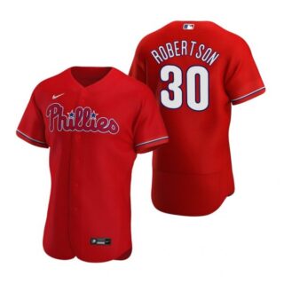 Men's #30 David Robertson Philadelphia Phillies Flex Base Jersey Red