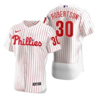 Men's #30 David Robertson Philadelphia Phillies Flex Base Jersey White