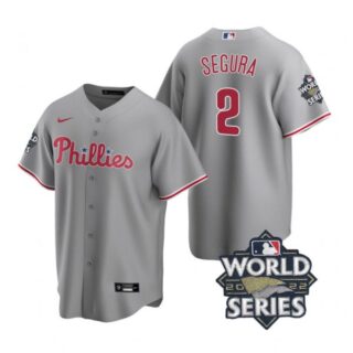 Youth Philadelphia Phillies Jean Segura 2022 World Series Gray Stitched Jersey