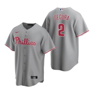 Men's #2 Jean Segura Philadelphia Phillies Cool Base Jersey Gray