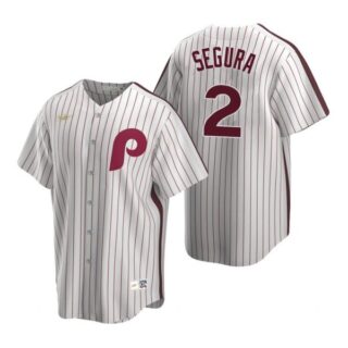Men's #2 Jean Segura Philadelphia Phillies Cool Base Jersey White Cooperstown