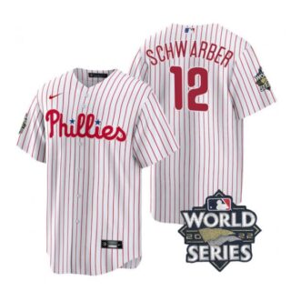 Youth Philadelphia Phillies Kyle Schwarber 2022 World Series White Stitched Jersey