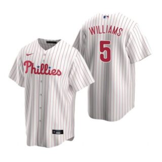 Men's #5 Nick Williams Philadelphia Phillies Cool Base Jersey White