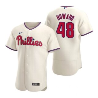 Men's #48 Spencer Howard Philadelphia Phillies Flex Base Jersey Cream