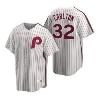 Men's #32 Steve Carlton Philadelphia Phillies Cool Base Jersey White