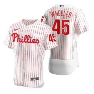 Men's #45 Zack Wheeler Philadelphia Phillies Flex Base Jersey White