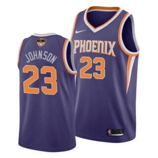 Men's #23 Cameron Johnson Phoenix Suns 2021 NBA Finals Jersey Purple Icon Editon