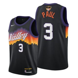 Men's #3 Chris Paul Phoenix Suns 2021 NBA Finals Jersey Black City Editon
