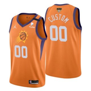 Men's Custom Phoenix Suns 2021 NBA Finals Jersey Statement Orange