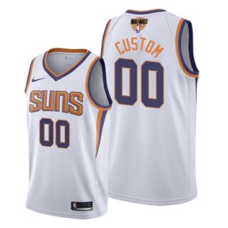 Men's Custom Phoenix Suns 2021 NBA Finals Jersey White Association